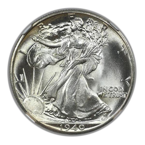 1940 Walking Liberty Half Dollar 50C NGC MS67 CAC - Image 3