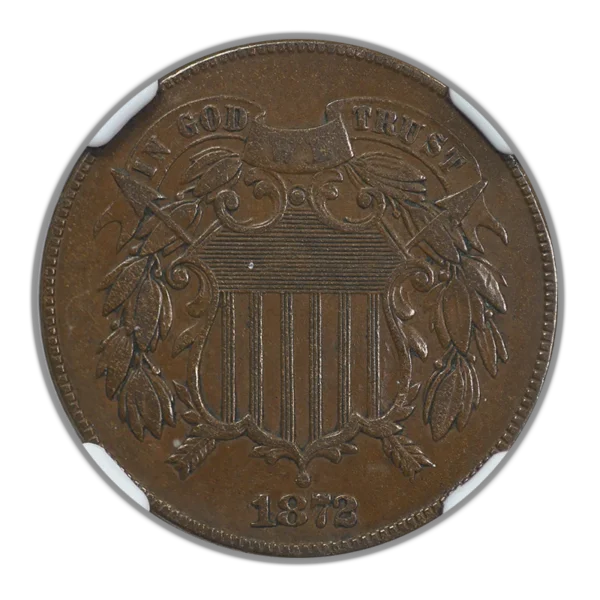 1872 Two Cent Piece 2C NGC VF35BN - Image 3