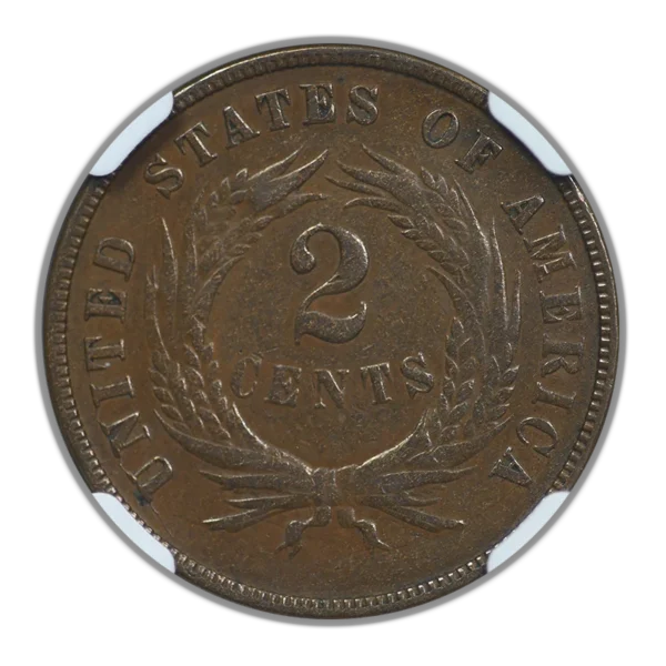 1872 Two Cent Piece 2C NGC VF35BN - Image 4