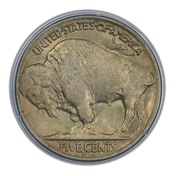 1938-D Buffalo Nickel 5C PCGS Rattler MS64 - TONED! - Image 4