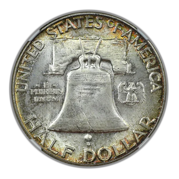 1951 Franklin Half Dollar 50C NGC MS65 - TONED! - Image 4