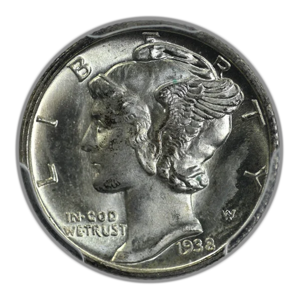 1938-D Mercury Dime 10C PCGS MS67FB CAC - Full Bands - Image 3