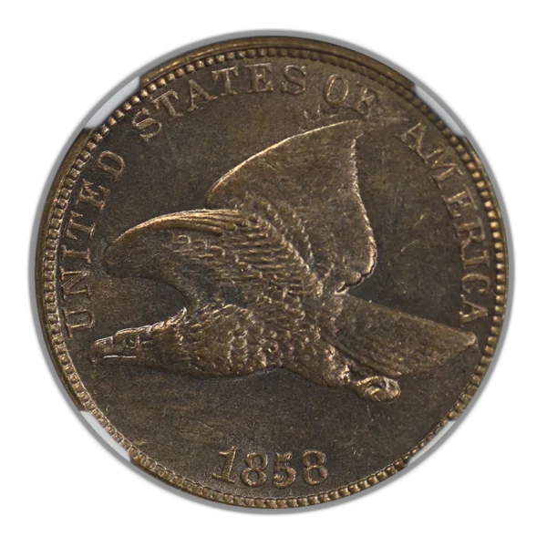 1858 Flying Eagle Cent 1C NGC MS64 - Large Letters - Image 2