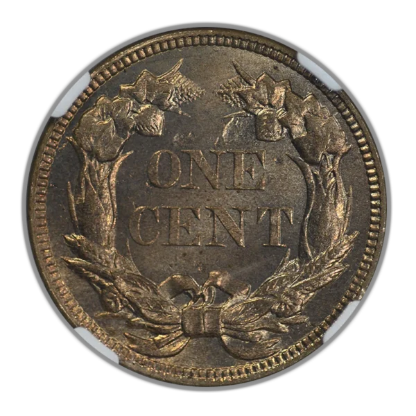 1858 Flying Eagle Cent 1C NGC MS64 - Large Letters - Image 3