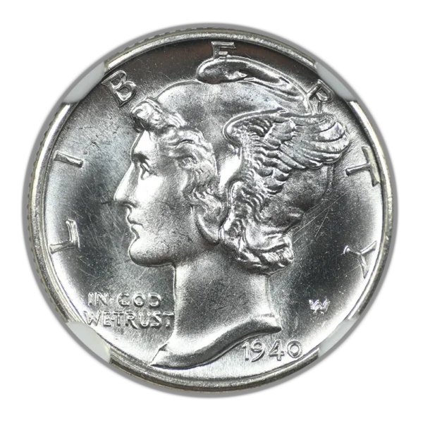 1940-D Mercury Dime 10C NGC MS67FB - Full Bands - Image 3