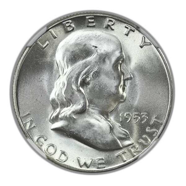 1953-S Franklin Half Dollar 50C NGC MS66 - Image 3