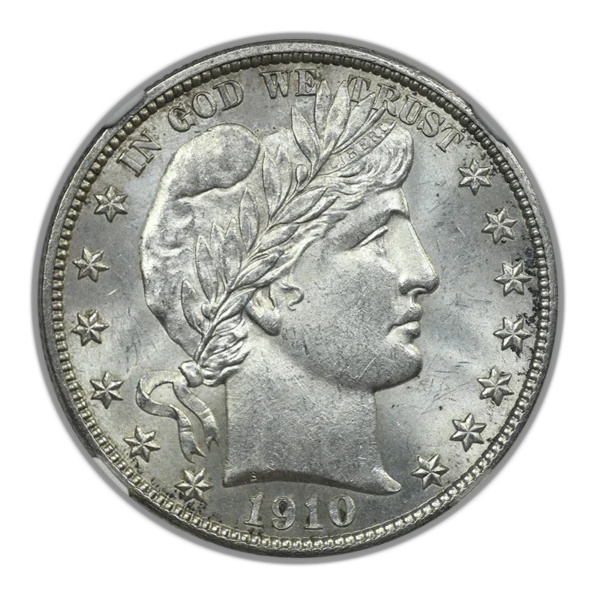 1910-S Barber Half Dollar 50C NGC MS61 - Image 3