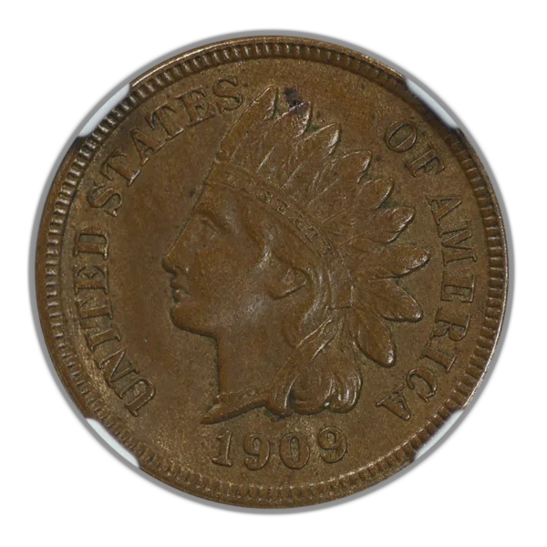 1909-S Bronze Indian Head Cent 1C NGC AU58BN - Image 3