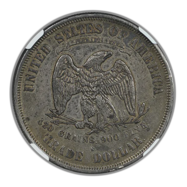 1873-S Trade Dollar T$1 NGC XF45 - Image 4