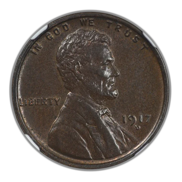 1917-D Lincoln Wheat Cent 1C NGC MS62BN - Image 3