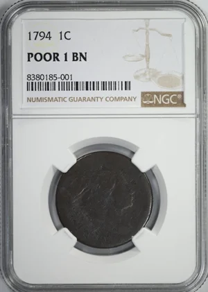 1794 Liberty Cap Large Cent 1C NGC POOR 1 BN &#8211; Lowball