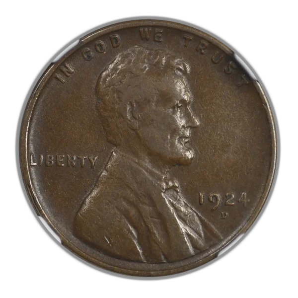 1924-D Lincoln Wheat Cent 1C NGC VF35BN - Image 3