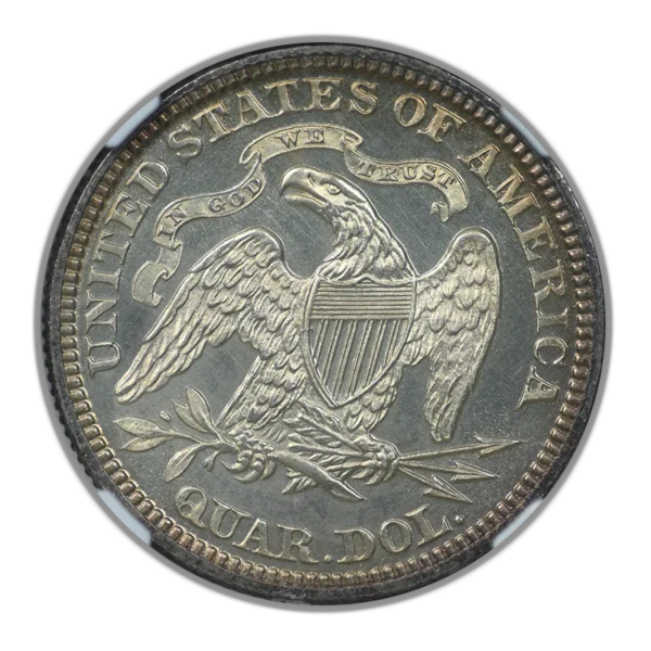 1872 Proof Liberty Seated Quarter 25C NGC PF64 CAMEO - Image 3