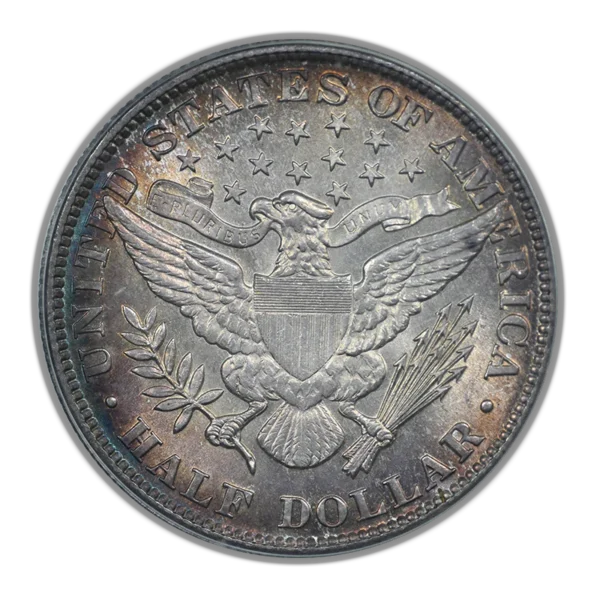 1904 Barber Half Dollar 50C PCGS MS61 OGH - TONED! - Image 4