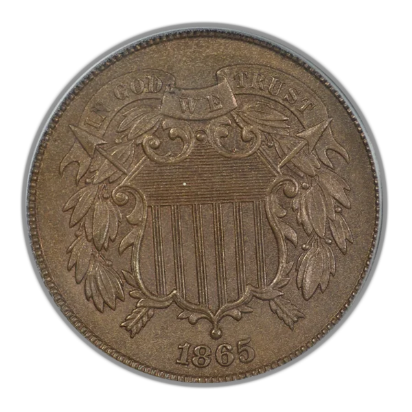 1865 Two Cent Piece 2C PCGS MS64RB OGH - Image 3