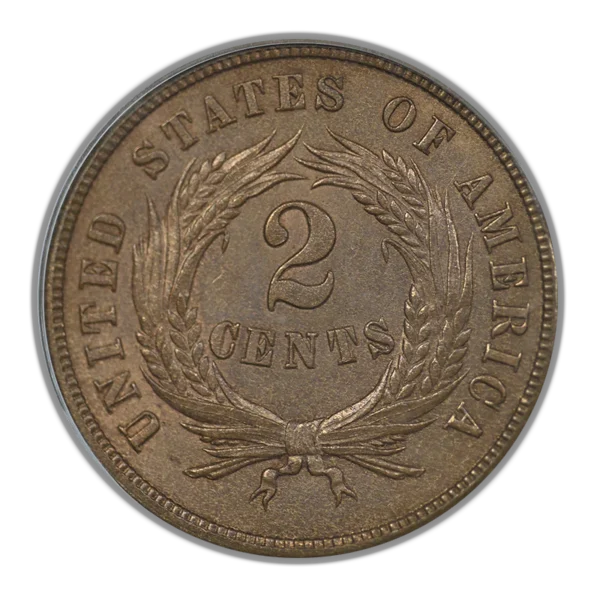 1865 Two Cent Piece 2C PCGS MS64RB OGH - Image 4