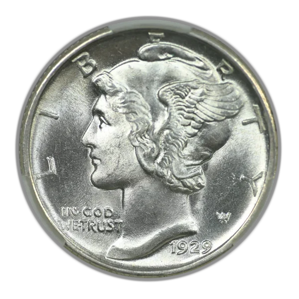 1929-D Mercury Dime 10C CAC MS64FB - Full Bands - Image 3