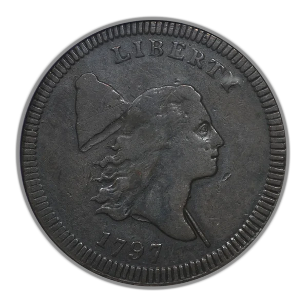 1797 Draped Bust Half Cent 1/2C ANACS Soapbox VF20 - Plain Edge - Image 3