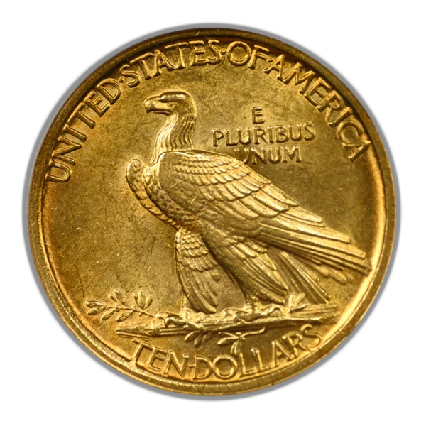 1907 Indian Head Gold Eagle $10 NGC Fatty MS62 - No Motto - Image 4