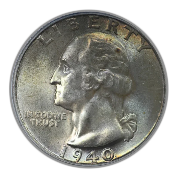 1940 Washington Quarter 25C PCGS MS66 CAC - Image 3