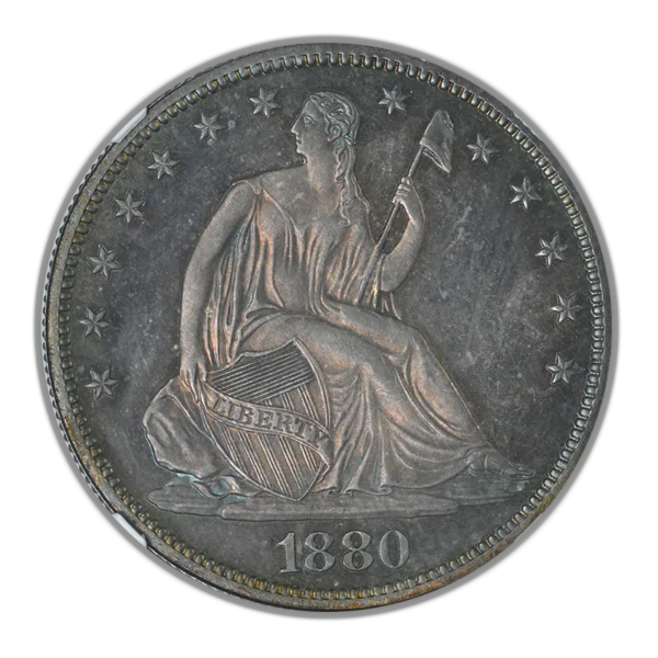 1880 Proof Liberty Seated Half Dollar 50C NGC PF65 CAC - TONED! - Image 4