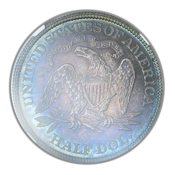 1880 Proof Liberty Seated Half Dollar 50C NGC PF65 CAC - TONED! - Image 5