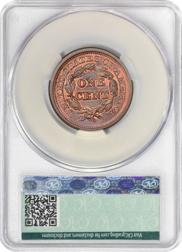 1846 1C TALL MS66 RB CACG - Image 2