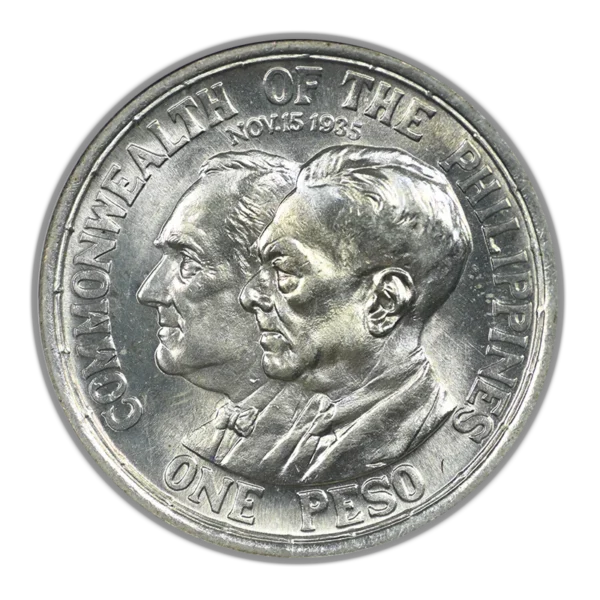 1936 M USA Philippines Peso NGC MS64 Roosevelt-Quezon - Image 3