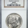 1936 M USA Philippines Peso NGC MS65 Murphy-Quezon