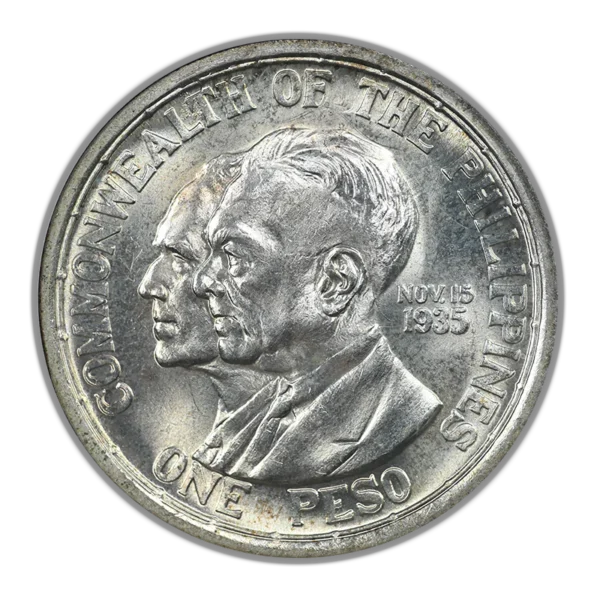 1936 M USA Philippines Peso NGC MS65 Murphy-Quezon - Image 3