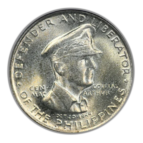 1947-S USA Philippines 50C Centavos NGC MS66 - Douglas MacArthur - Image 3