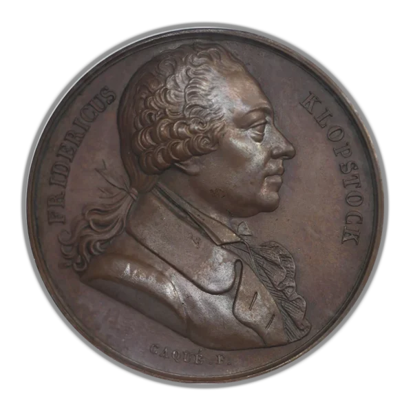 1820 Series Numismatic AE Fridericus Klopstock Medal NGC MS64BN (41mm) Durand E. - Image 3