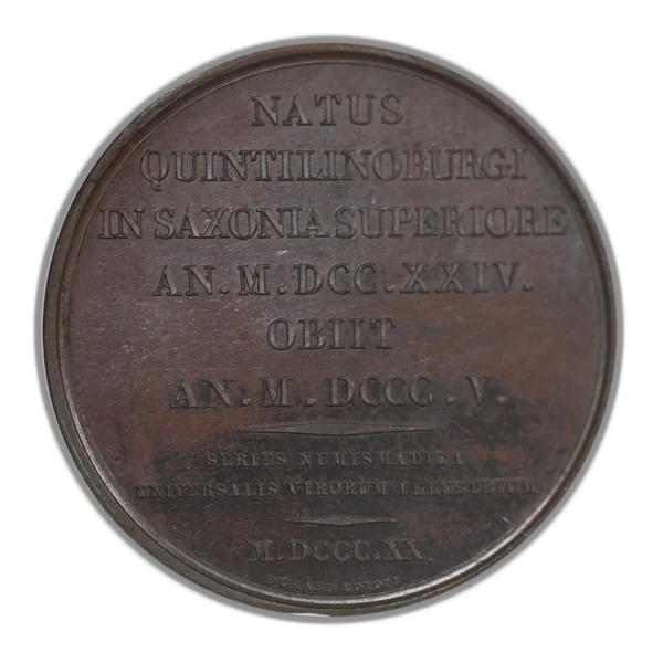 1820 Series Numismatic AE Fridericus Klopstock Medal NGC MS64BN (41mm) Durand E. - Image 4