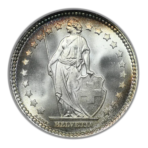 1920 Switzerland Swiss 1F Franc NGC Fatty MS67 - Image 3