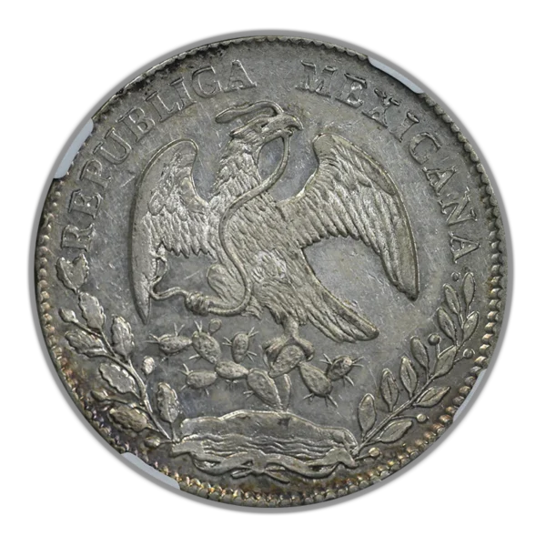 1857 MO GF Mexico 8R Reales NGC AU58 - Image 4