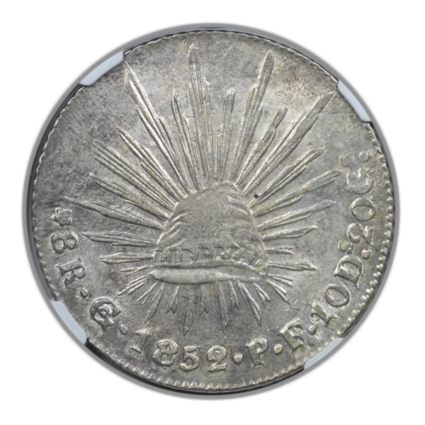 1852 GO PF Mexico 8R Reales NGC MS61 - Image 3