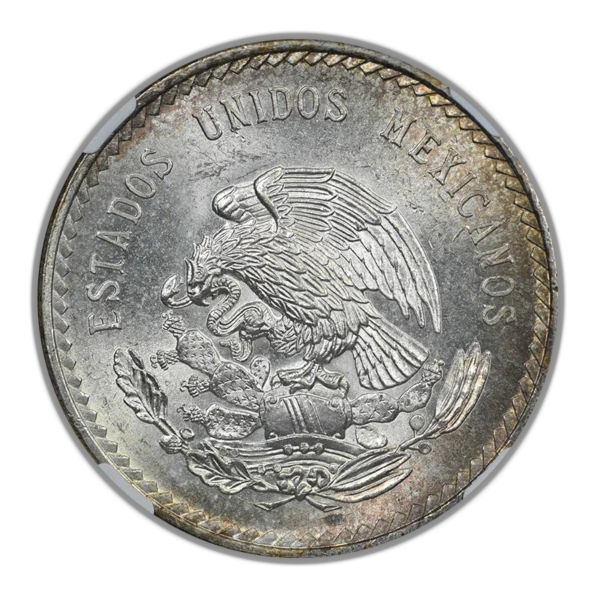 1948 Mo Mexico Silver 5 Pesos S5P NGC MS64 - Image 3