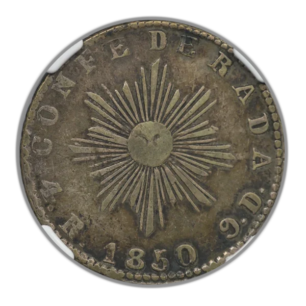 1850 Argentina 4R Reales Sun Face NGC VF25 - Cordoba - Image 3