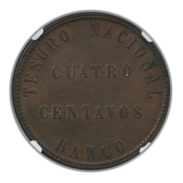 1854 Argentina 4C Centavos Sun Face NGC XF45BN - Confederation - Image 4
