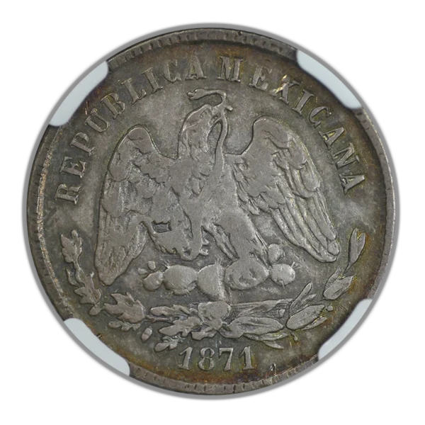 1871 ZS H Mexico 25C Centavos NGC VF35 - Image 4