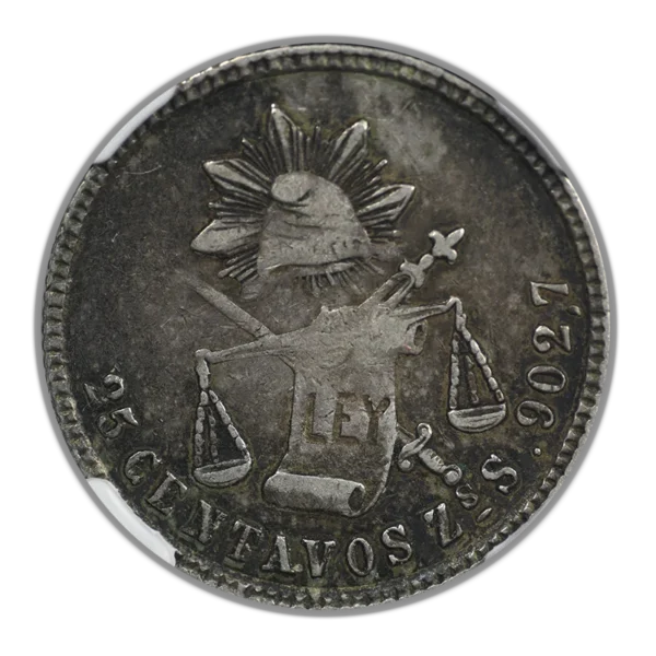 1878 MO M Mexico 25C Centavos NGC XF45 - Image 3