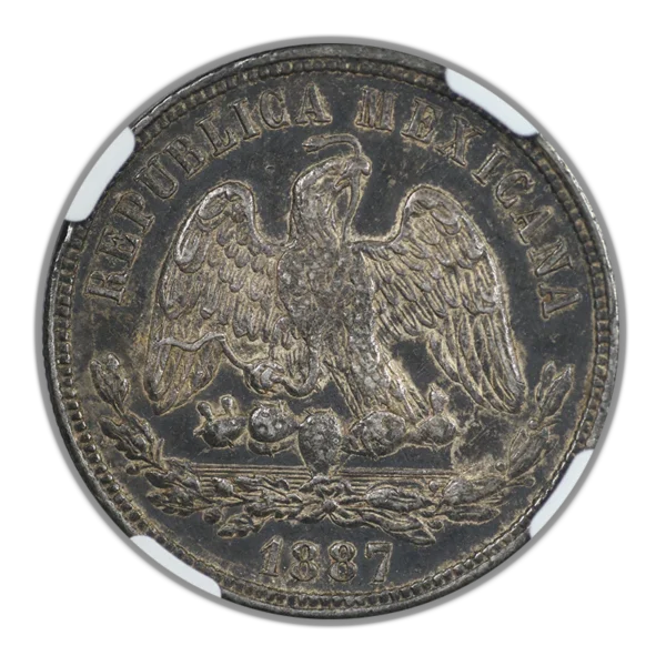 1887 CN M Mexico 50C Centavos NGC AU50 - Image 4