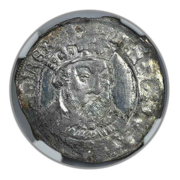 (1544-47) England 4P Pence NGC XF Details - Bristol S-2372 Henry VIII - Image 3