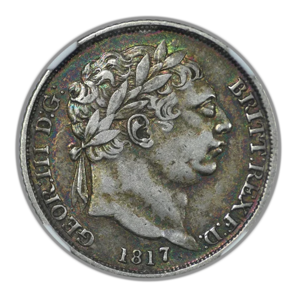 1817 Great Britain 6P Pence NGC XF40 - TONED! - Image 3