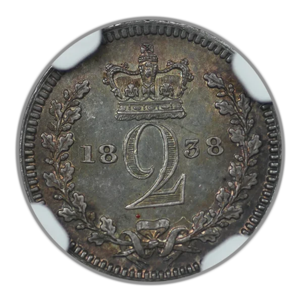 1838 Great Britain 2P Pence NGC MS63 - Maundy - Image 4