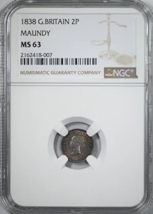 1838 Great Britain 2P Pence NGC MS63 &#8211; Maundy