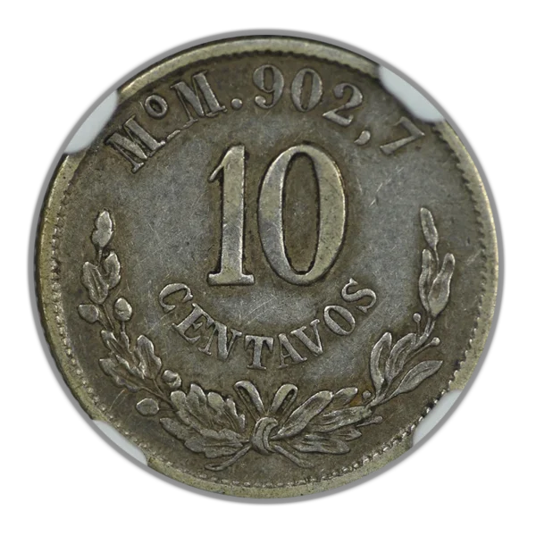 1890 MO M Mexico 10C Centavos NGC XF40 - Image 4