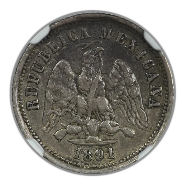1891 ZS Z Mexico 10C Centavos NGC XF45 - Image 3