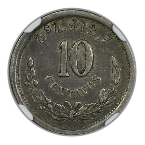 1891 ZS Z Mexico 10C Centavos NGC XF45 - Image 4
