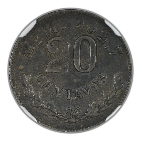 1899 MO M Mexico 20C Centavos NGC AU50 - Image 4